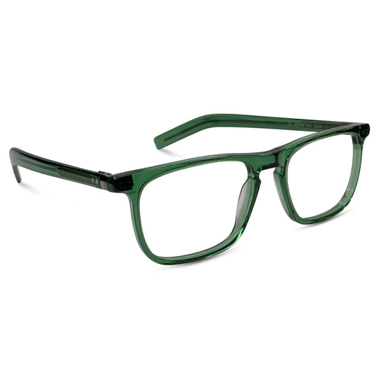 Matrix Eyedesign 2222 Transparent Green optical frame, three-quarter view