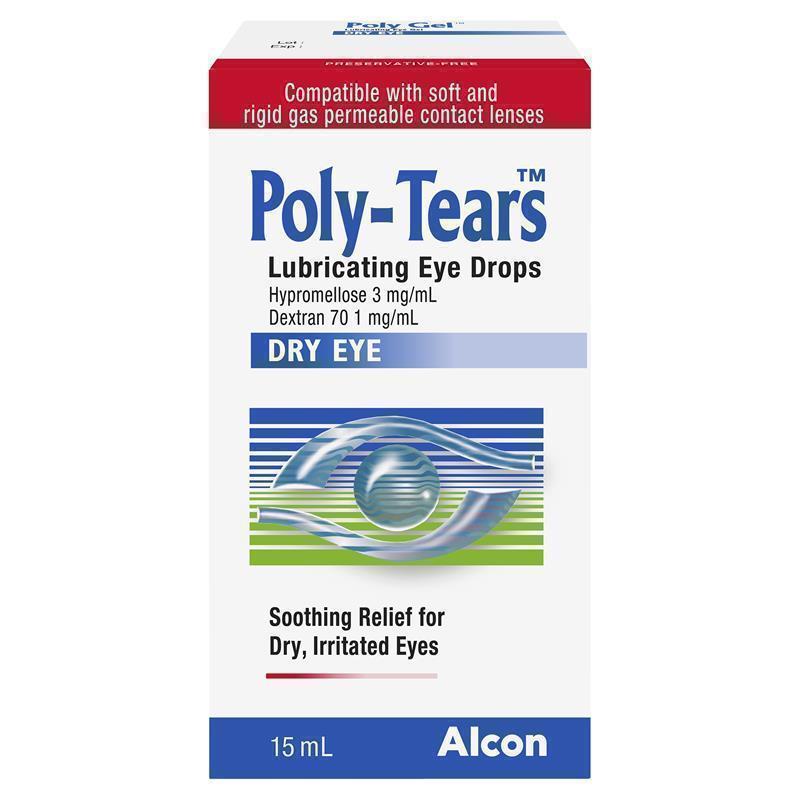PolyTears Lubricating Eye Drops 15mL pack