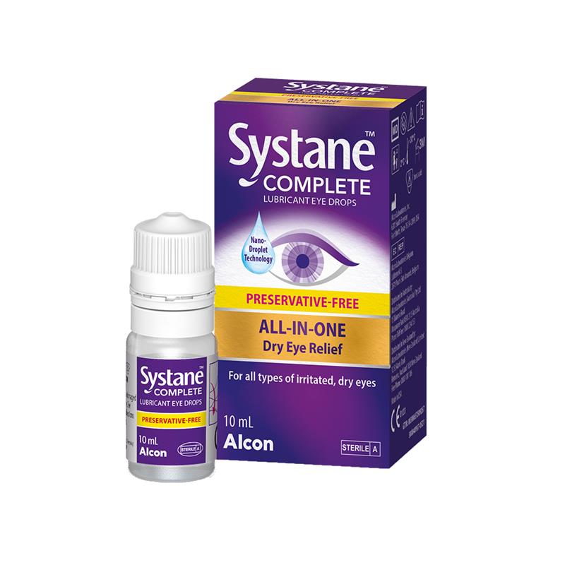 Systane Complete Preservative-Free Lubricant Eye Drops 10mL pack