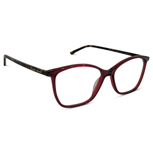 Charlie Brown 4368 Burgundy optical frame, three-quarter view