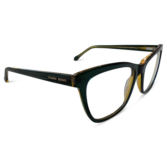 Charlie Brown 4380 Green optical frame, three-quarter view