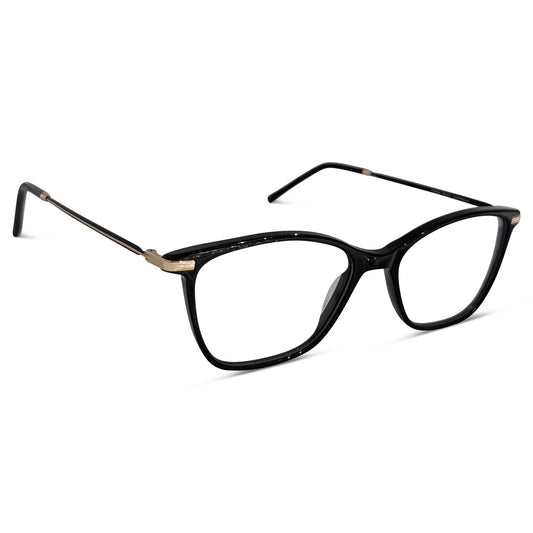 Charlie Brown 4381 Black optical frame, three-quarter view