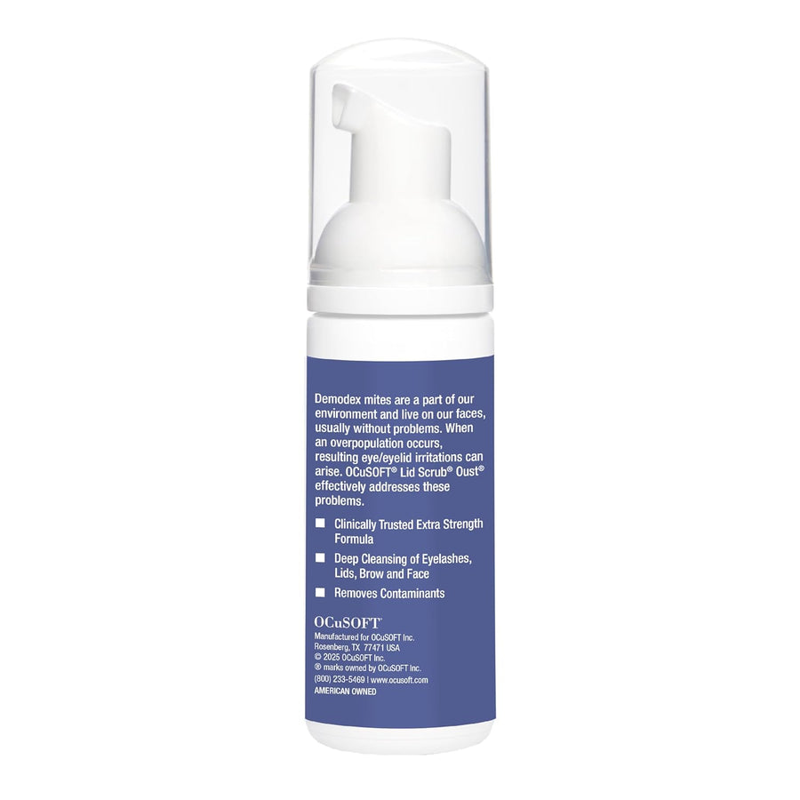 OCuSoft LidScrub Foam Oust 50ml eyewear - side view