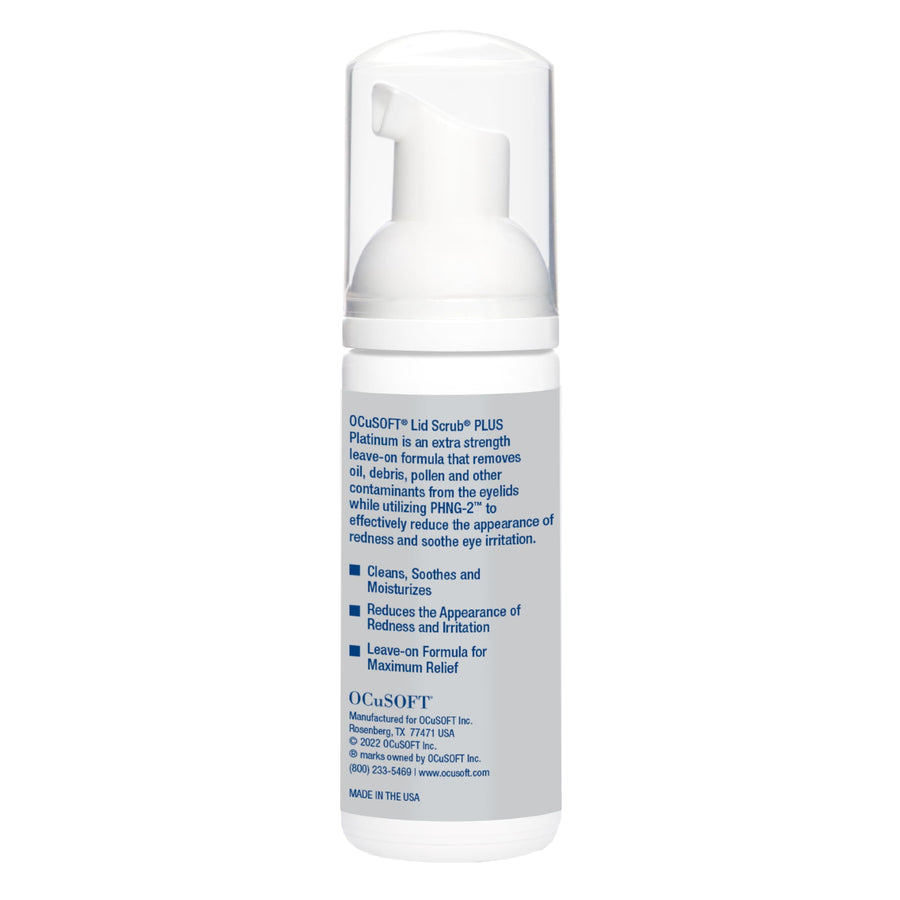 OCuSoft LidScrub Plus Platinum 50ml product information