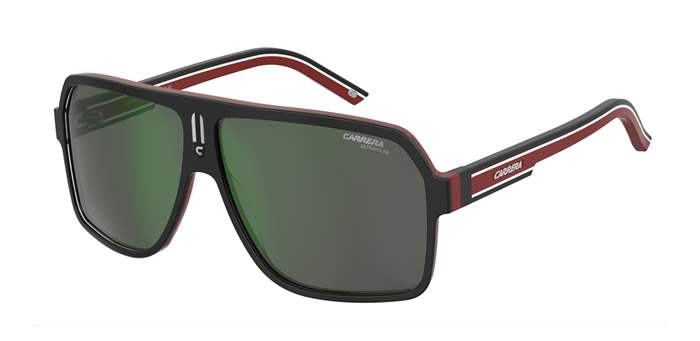 Carrera 27 three-quarter view - Colour: Black Red - Lens: Green - Media: Original Carrera Ultra Polarised