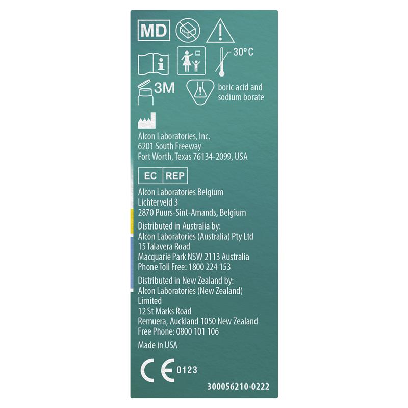 Systane Hydration Preservative-Free Lubricant Eye Drops 10mL rear packaging information