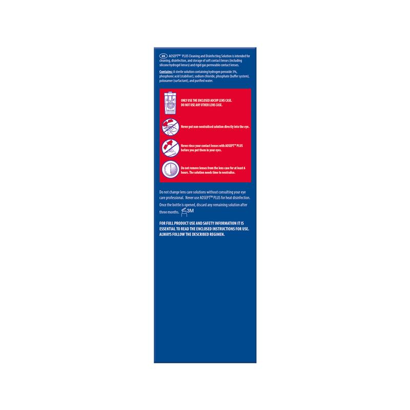 AOSEPT Plus Twin Pack 2 x 360mL rear packaging information