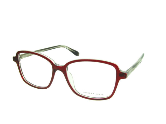Nicola Finetti 955 Burgundy angled view showing temples