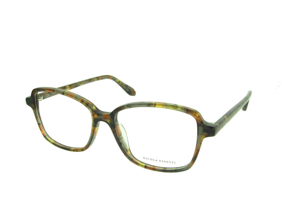 Nicola Finetti 955 Brown Mottle angled view showing temples