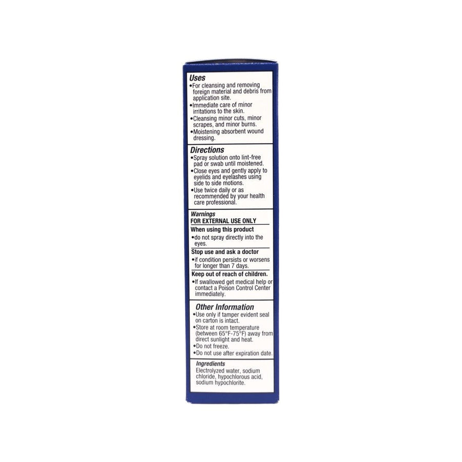 OCuSoft HypoChlor Spray 59ml packaging directions and ingredients