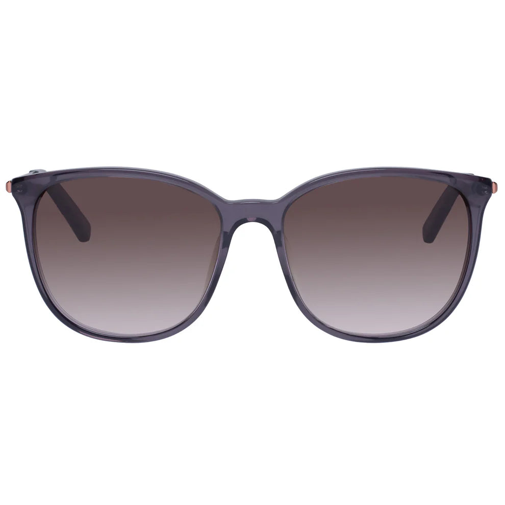 Oroton Adley front view - Colour: Purple - Lens: Brown gradient - Media: Standard