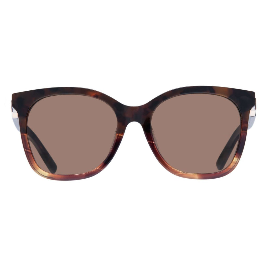 Oroton Della front view - Colour: Tortoise Shell - Lens: Brown mono polarised - Media: Original Oroton Polarised