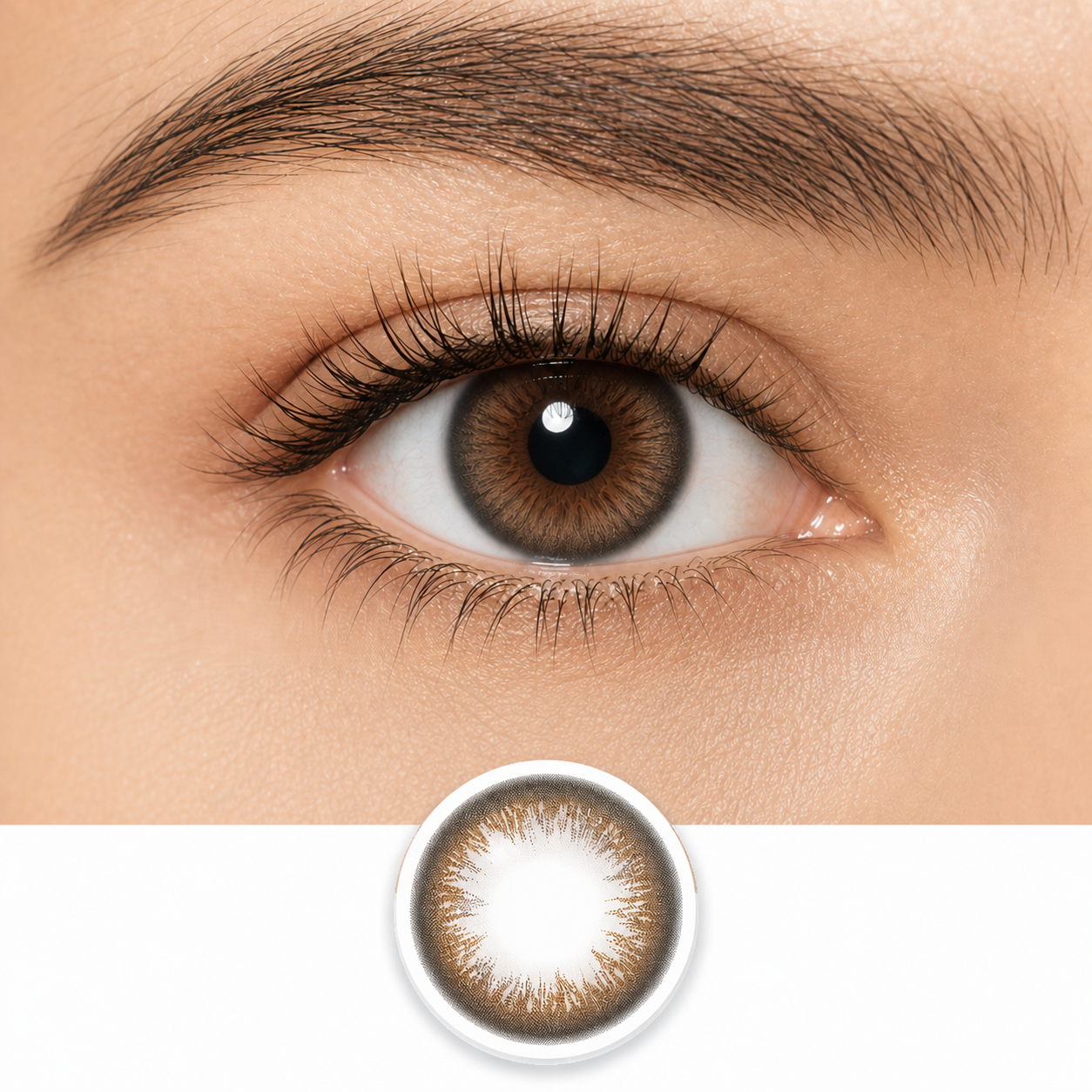 ACUVUE Define Natural Shine contact lens on eye