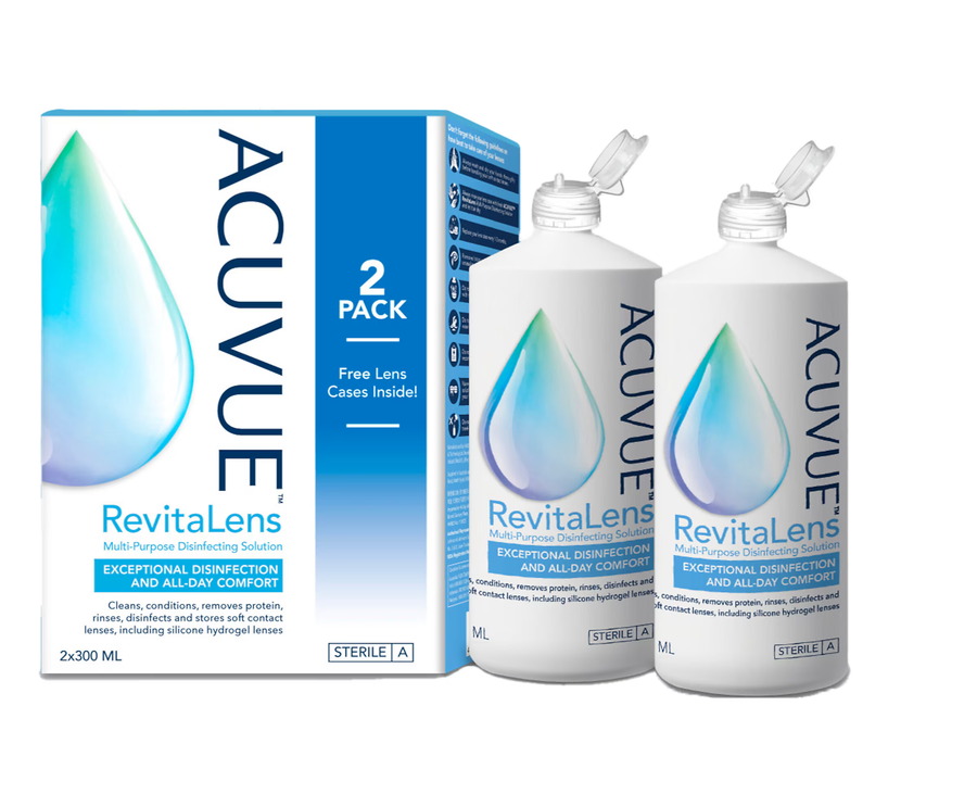 ACUVUE RevitaLens multi-purpose contact lens solution 600mL twin pack