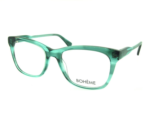 Bohème 1838 Crystal Turquoise angled view showing temples