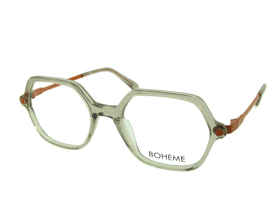 Bohème 1849 Crystal Lt Tan angled view showing temples
