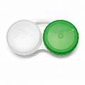 Bausch + Lomb contact lens case with green and white lids