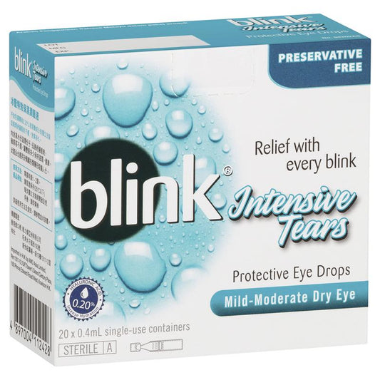 Blink Intensive Tears Preservative-Free Eye Drops 20 single-use vials