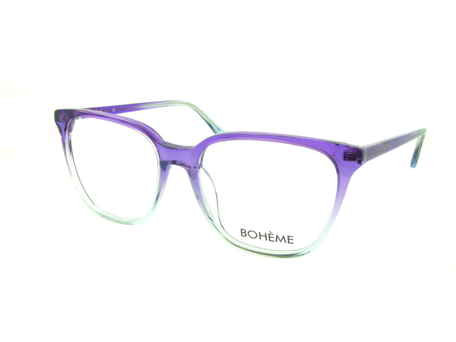 Bohème 1816 Purple Fade optical frame, three-quarter view