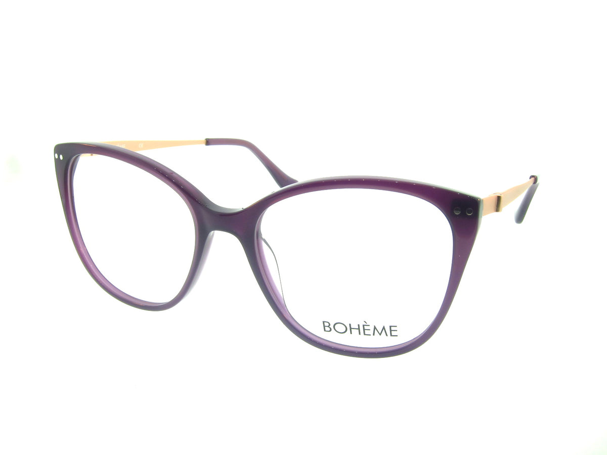 Bohème 1818 Purple optical frame, three-quarter view