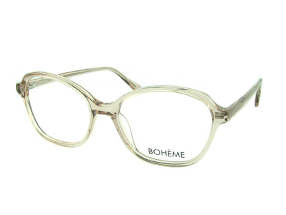 Bohème 1827 Crystal Eggshell optical frame, three-quarter view