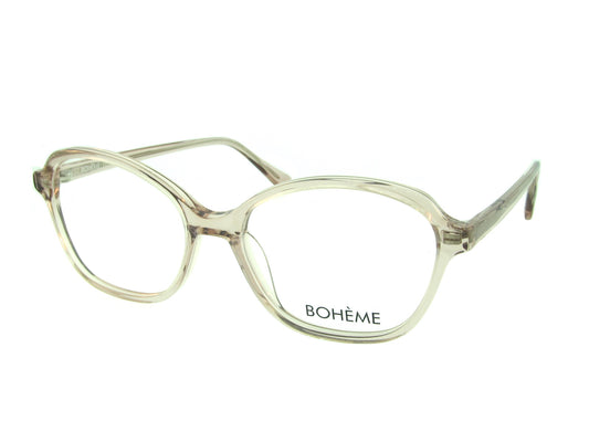 Bohème 1827 Crystal Eggshell optical frame, three-quarter view