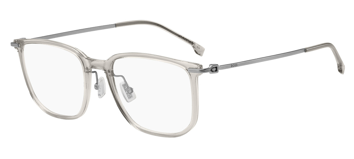 BOSS 1878/F Clear Grey Gunmetal angled view showing temples