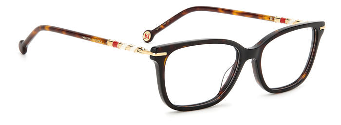 Carolina Herrera HER 0097 Havana angled view showing temples