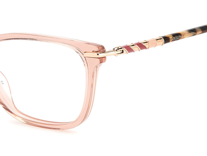 Carolina Herrera HER 0097 Peach Havana detail view 1