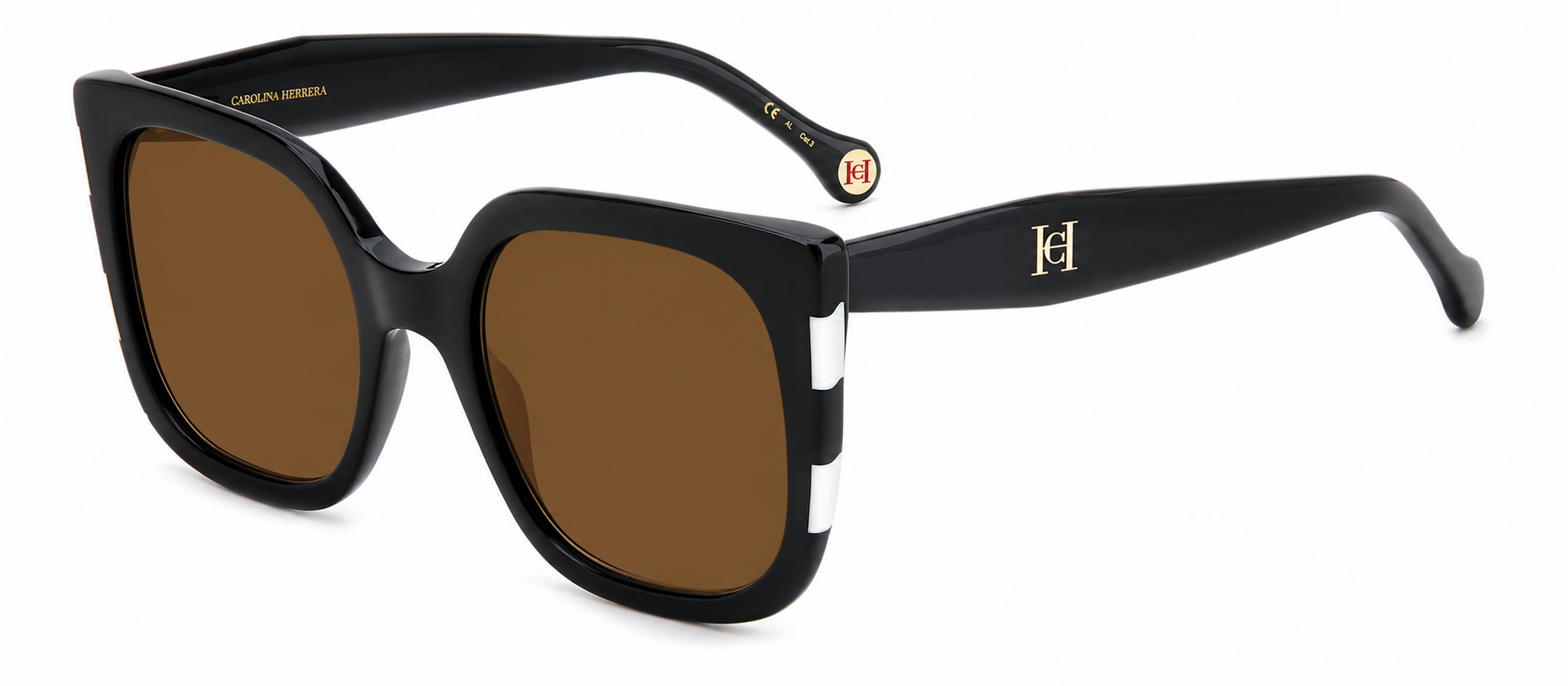 Colour: Black - Custom Polarised - Brown solid tint