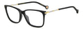 Carolina Herrera HER 0199/G Black Gold angled view showing temples