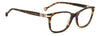 Carolina Herrera HER 0201 Havana Gold angled view showing temples