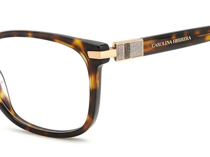 Carolina Herrera HER 0201 Havana Gold temple detail
