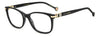 Carolina Herrera HER 0201 Black Gold angled view showing temples