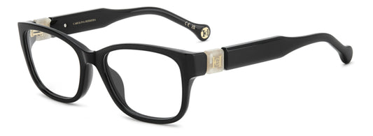 Carolina Herrera HER 0329/G Black angled view showing temples