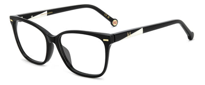Carolina Herrera HER 0336/G Black angled view showing temples