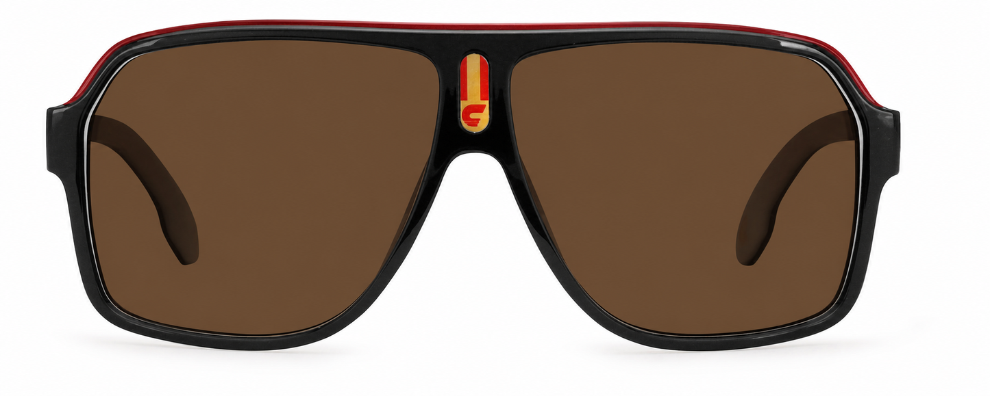 Colour: Black White - Custom Polarised - Brown solid tint