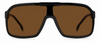 Colour: Black - Custom Polarised - Brown solid tint