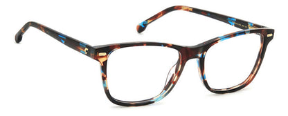 Carrera 3009 Blue Havana angled view showing temples