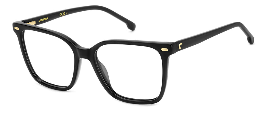 Carrera 3011 Black Gold angled view showing temples