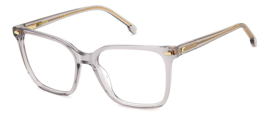 Carrera 3011 Clear Grey Gold angled view showing temples