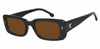 Colour: Black - Custom Polarised - Brown solid tint