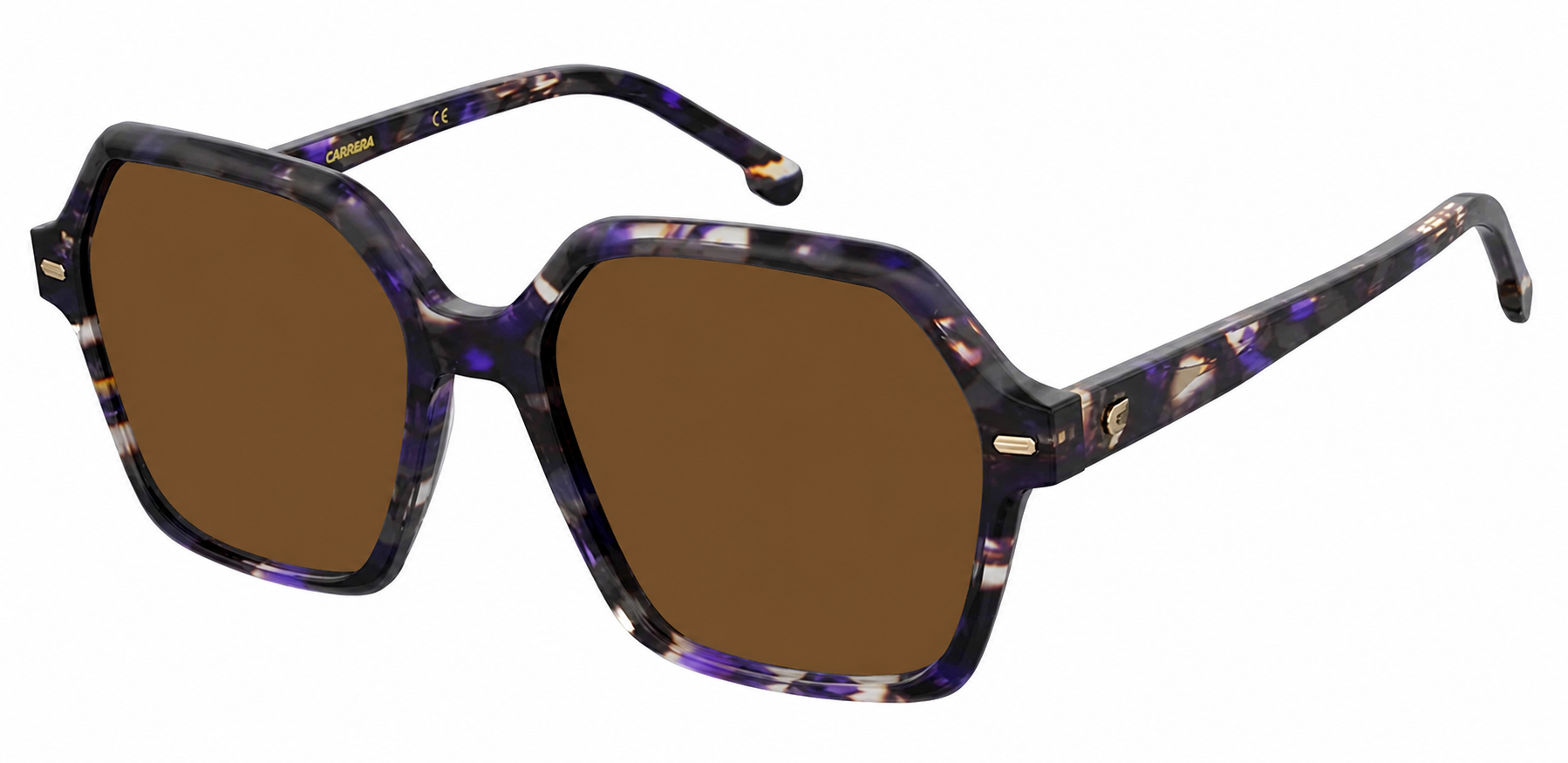 Colour: Purple Tortoise Shell - Custom Polarised - Brown solid tint