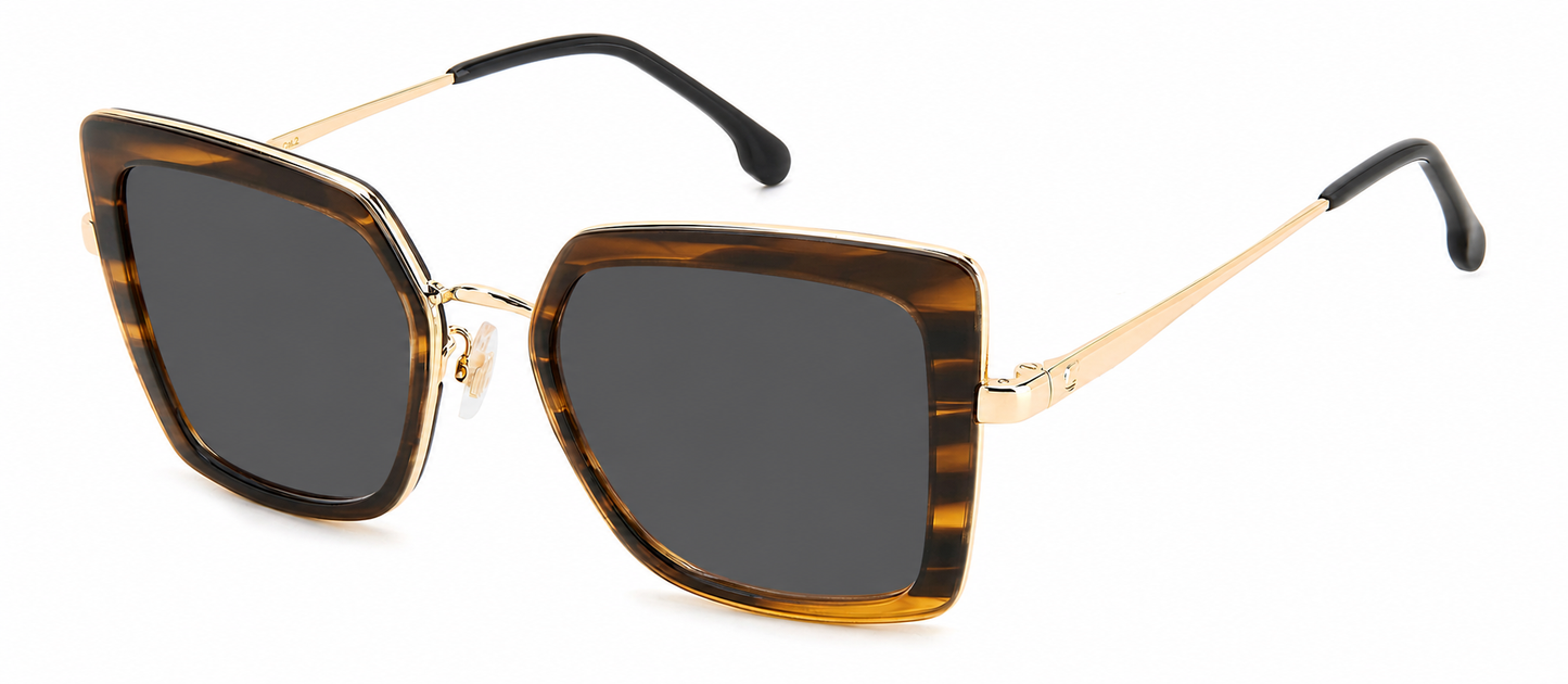 Colour: Brown Horn - Custom Polarised - Grey solid tint