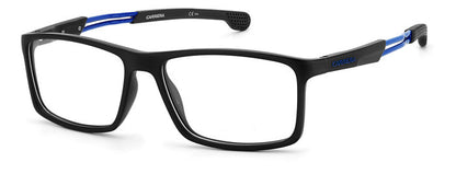 Carrera 4410 Black Blue angled view showing temples