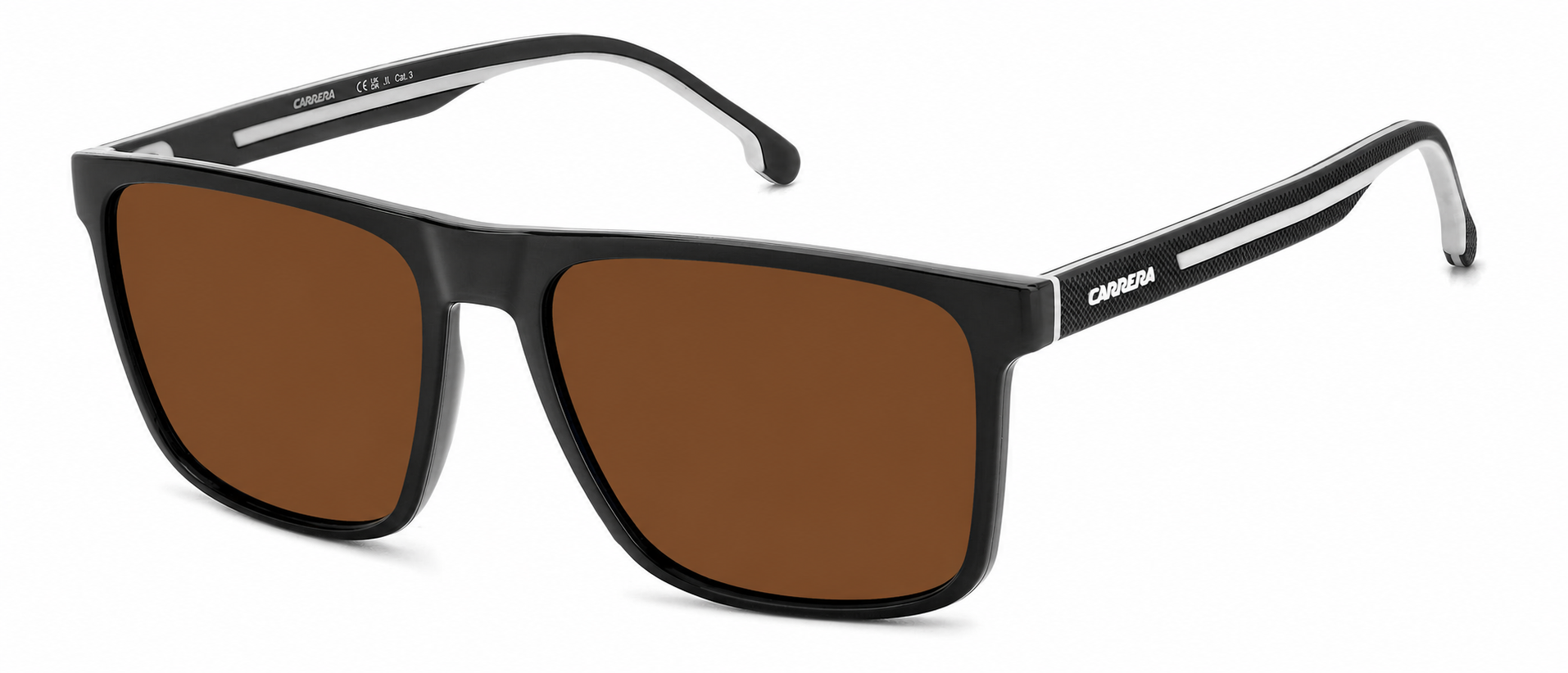 Colour: Black White - Custom Polarised - Brown solid tint