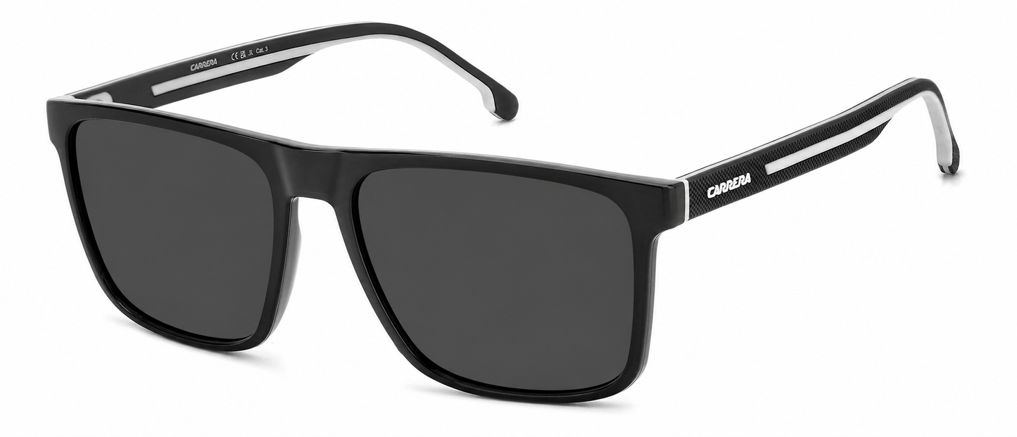 Colour: Black White - Custom Polarised - Grey solid tint