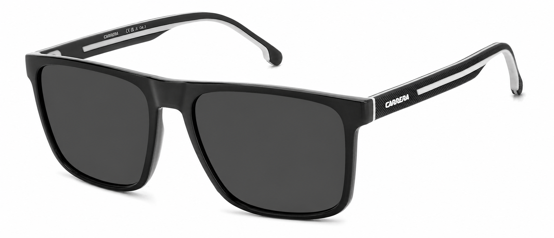 Colour: Black White - Custom Polarised - Grey solid tint