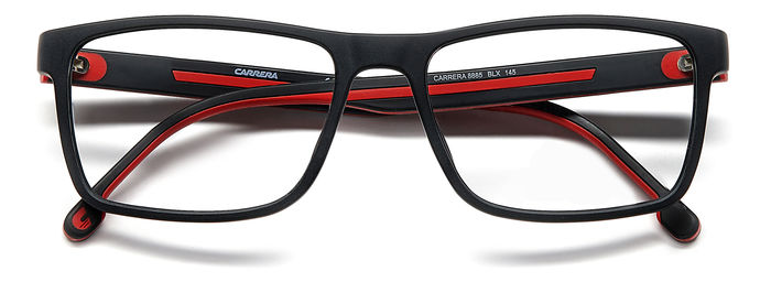 Carrera 8885 Matte Black Red detail view 1
