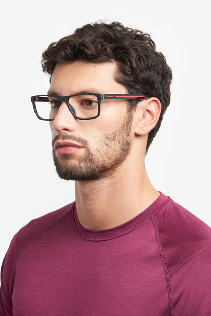Carrera 8885 Matte Black Red detail view 3
